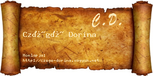 Czégé Dorina névjegykártya