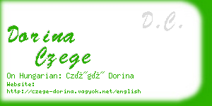 dorina czege business card